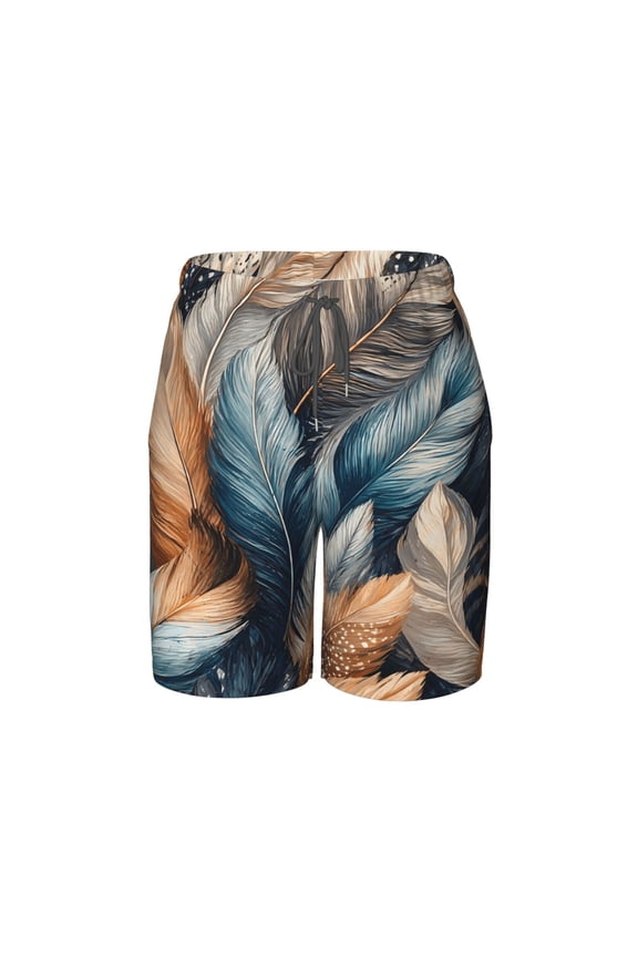 Feather Beach Pants Lightweight Teen Shorts with Mesh Lining and Drawstring