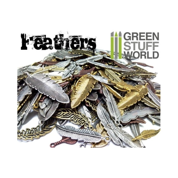 Green Stuff World Feather Beads (85g) New