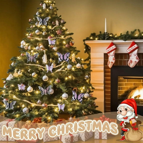 Feather Butterfly Decorations Set,10 Pieces for Home, Wedding or Party Decorations E