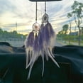 thumbnail image 1 of Feather Car Pendant Creative Rear View Mirror Dream Catching Net Car Hanging, 1 of 5