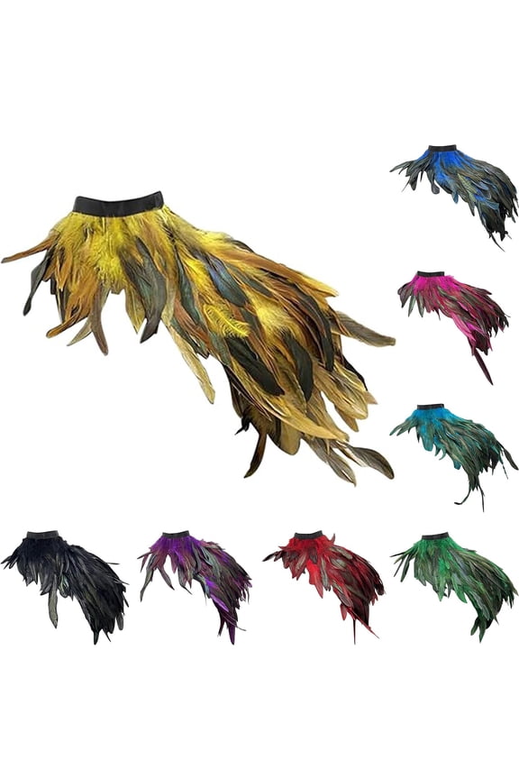 Feather Collar Shawl for Adults Holiday Party Decorative Neck Accessory