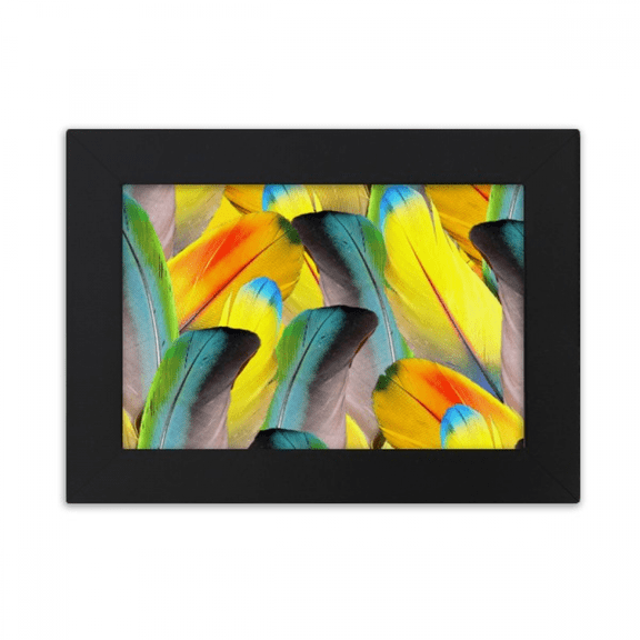 Feather Colorful Flower Sunlight Desktop Photo Frame Ornaments Picture Art Painting