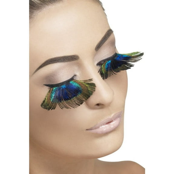Feather Costume Eyelashes Adult: Peacock Feathers