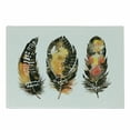 thumbnail image 1 of Feather Cutting Board, Hand Drawn Bohemian Style Quills Colorful Arrangement Watercolor Effect, Decorative Tempered Glass Cutting and Serving Board, Small Size, Multicolor, by Ambesonne, 1 of 1