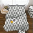 thumbnail image 1 of Feather Design Bed Sheet Set 1500 TC Wrinkle Free 4-PC Sheet set , Full Grey, 1 of 1