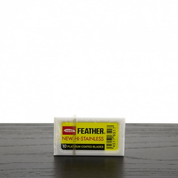Feather Platinum Coated Double Edge Razor Blades-100 Blade Pack (Single)
