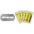 thumbnail image 1 of Feather Double Edge Safety Razor Blades - (50 Count) - Platinum Coated Hi-Stainless Steel Razor Blades - Fits Most Safety Razors - Super Sharp for Close Shaves - Japanese Quality, 1 of 7