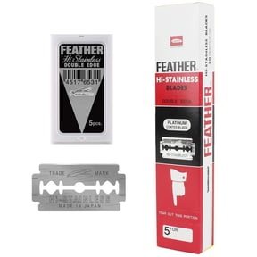 Feather Double Edge Safety Razor Blades Red 100 Count