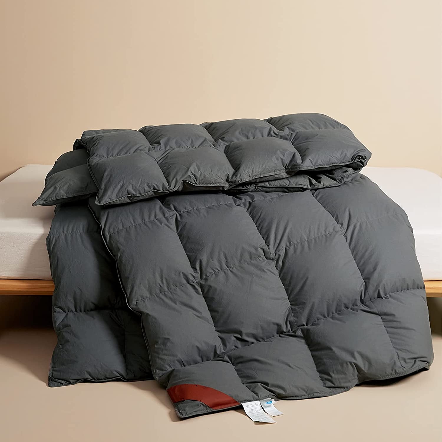 Feather Down Comforter King Size Duvet Insert Hotel Fluffy Down Blanket