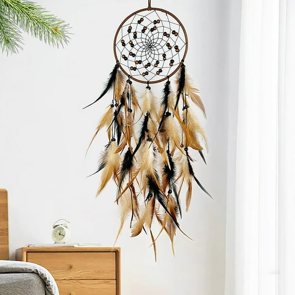 Feather Dreamcatcher Handwoven Outdoor Woven Decorations Dream Catcher Decorate Wall Hanging Decoration Dreamcatcher Hanging Decoration for Girls, Boys, Kids