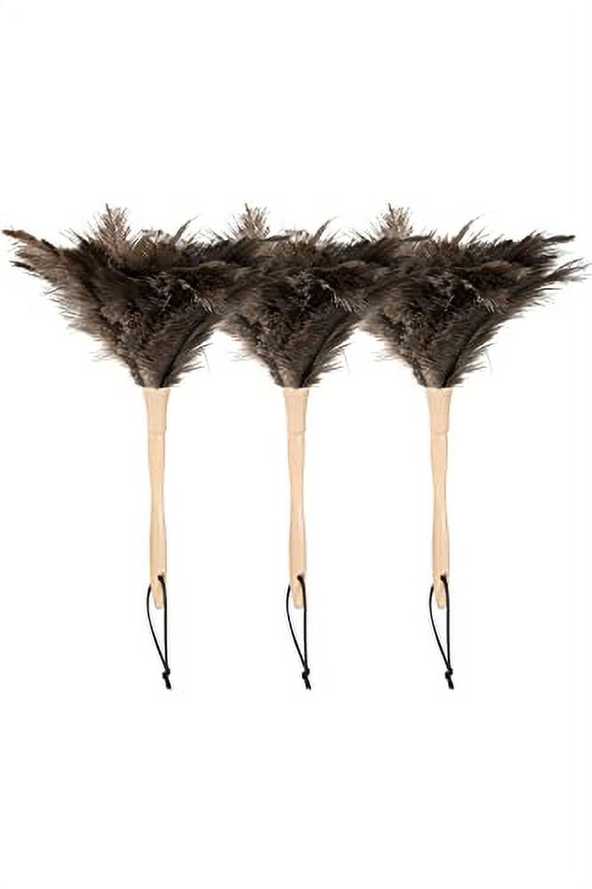 Feather Duster Dust Remover, with Wooden Handle Reusable for Cleaning