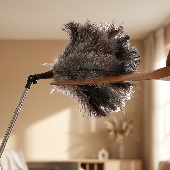 Feather Duster Handheld Duster with 19-49 inch Extension Pole Practical Long Feather Cleaning Tool for Home and Car Cleaning