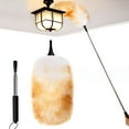 thumbnail image 1 of Wool Feather Duster with Extension Pole Up to 59 Inch,Used for Home Cleaning Ceilings Furniture Fans Washable, 1 of 6