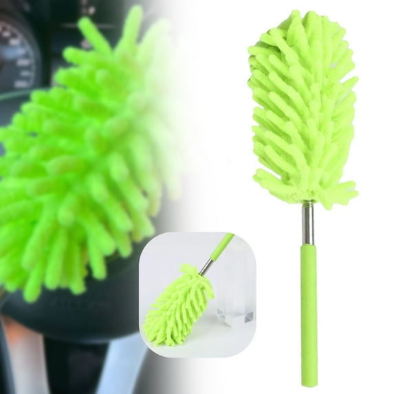 Feather Duster,Snowler Extendable Dusting Brush Multi Purpose Cleaning For Home And Car With Detachable And Washable Cloth Head