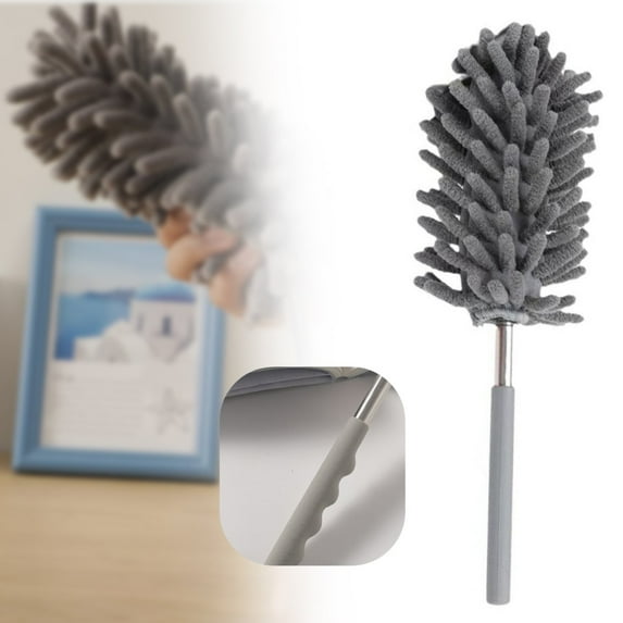 Feather Duster,Snowler Extendable Dusting Brush Multi Purpose Cleaning For Home And Car With Detachable And Washable Cloth Head