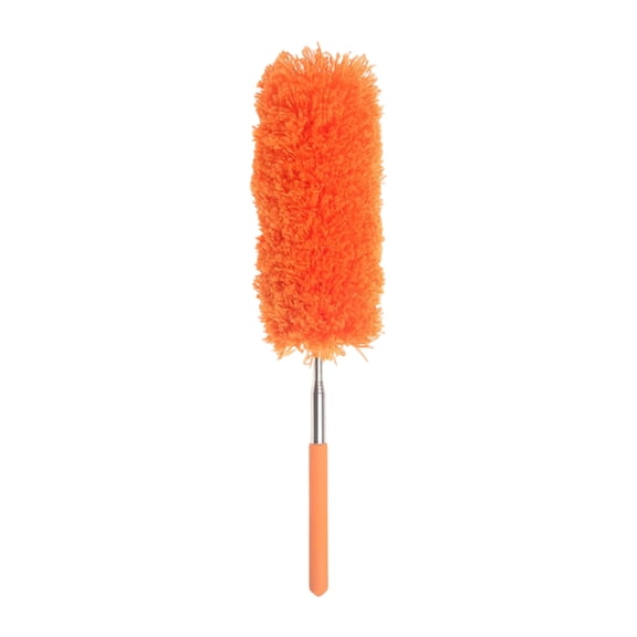 Feather Duster, Telescopic Extension Duster, Mini Fiber Dust Cleaner For Home Car, Orange (1 Pack)