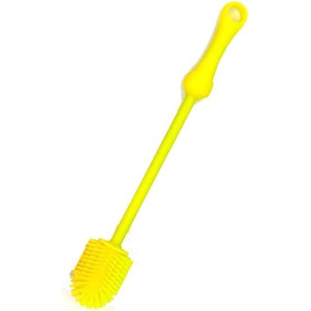Feather Dusters Bottle Brush Unique Design Baby Bottles Scrubbing Silicone Cleaning Tool Kitchen Cleaner Baby Bottle Vial Round Head Brush Duster (Color : Yellow)