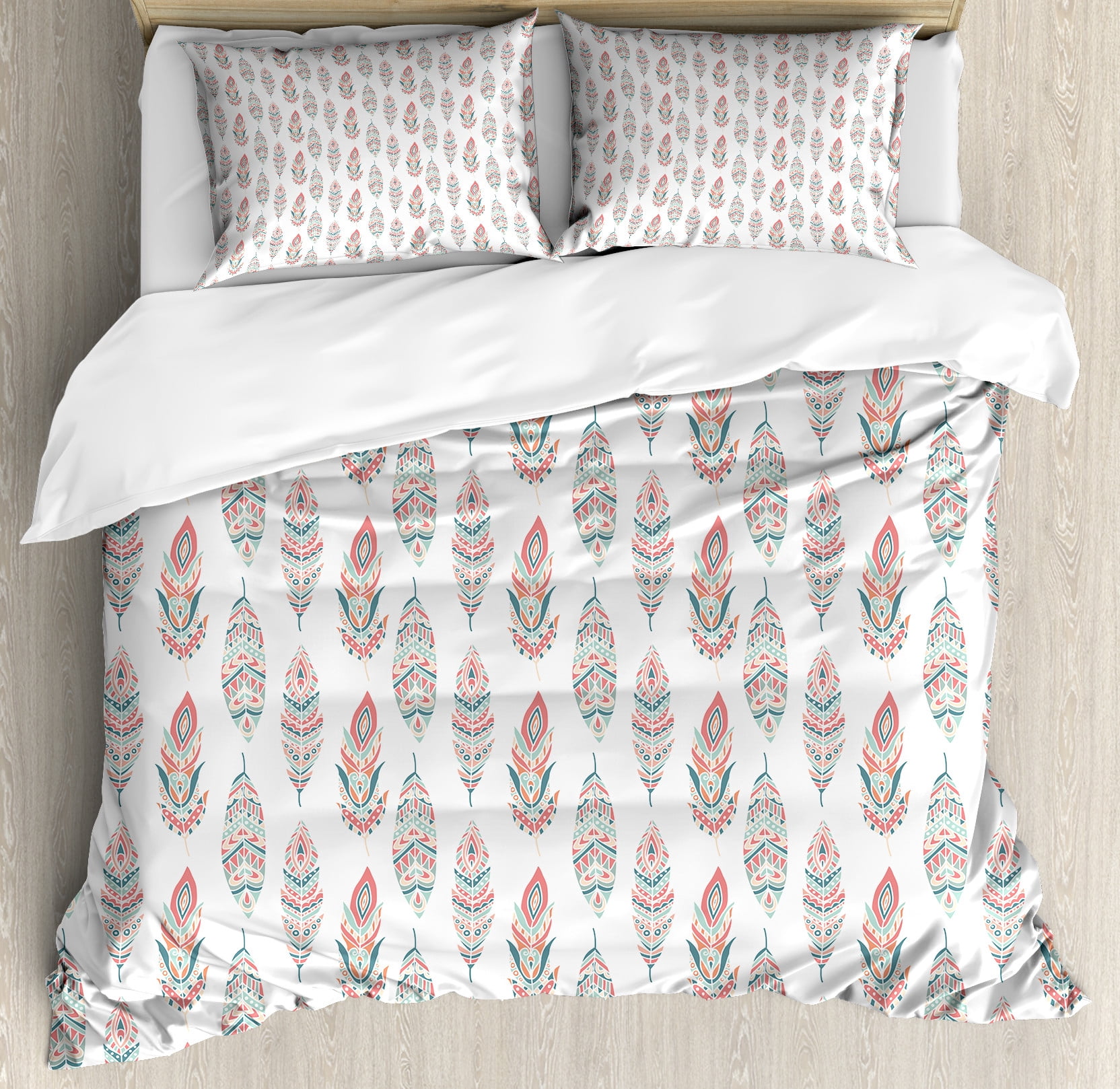 Dream Catcher Purple Feather Duvet Cover Bedding Set