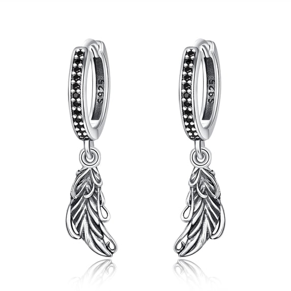 Feather Earrings for Women Mens Cool Dangle Drop Earrings Feather Jewelry Gift