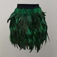 thumbnail image 1 of Feather Elastic Waist Mini Skirt (Green XL), 1 of 2