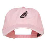 Feather Embroidered Washed Cap - Pink OSFM