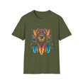 thumbnail image 1 of Feather Eye Unisex Softstyle T-Shirt Boho Native American Style, 1 of 3