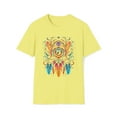 thumbnail image 1 of Feather Eye Unisex Softstyle T-Shirt Boho Native American Style, 1 of 3