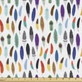 thumbnail image 1 of Ambesonne Feather Fabric by the Yard Upholstery, Aztec Culture Motifs, 5 Yards, Multicolor, 1 of 4