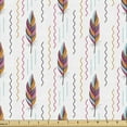 thumbnail image 1 of Ambesonne Feather Fabric by the Yard Upholstery, Bohemian Wavy Motifs, 1 Yard, Multicolor, 1 of 5