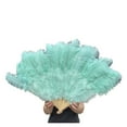 thumbnail image 1 of Feather Fan Hand Held Dance Folding Big Plumes Fans Performance Dance Party Stage Carnival Show Props Long, 1 of 7