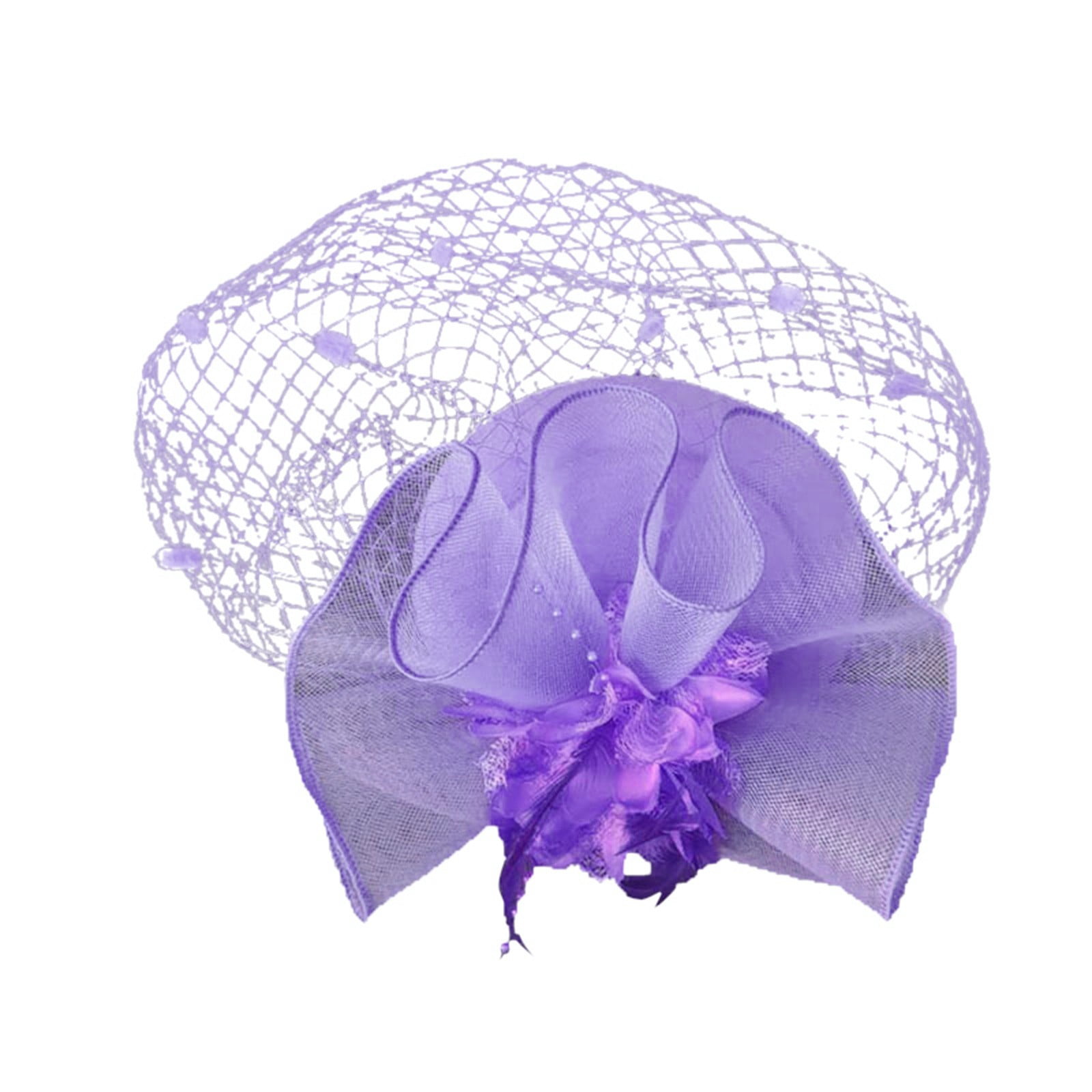 Hontri Feather Fascinator Hat Women