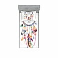 thumbnail image 1 of Feather Fitted Sheet & Pillow Sham Set, Dream Catcher Illustration Bohemian Style Image, Decorative Printed 2 Piece Bedding Decor Set, Twinxl, White Blue, by Ambesonne, 1 of 2