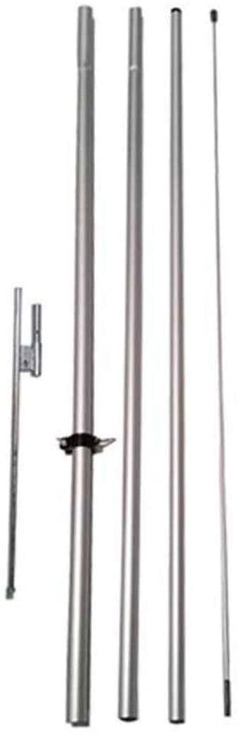 Feather Flag Nation 4pc Fiber-Glass Tip Pole Kit with Ground Stake Spike for Feather Banner Flags