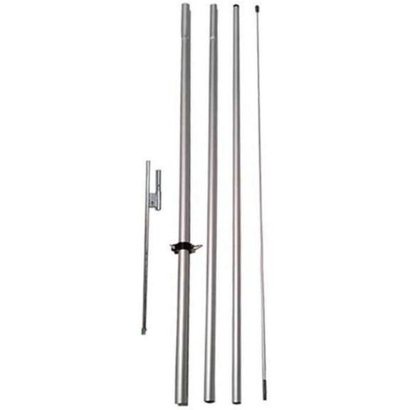 Feather Flag Nation 4pc Fiber-Glass Tip Pole Kit with Ground Stake Spike for Feather Banner Flags