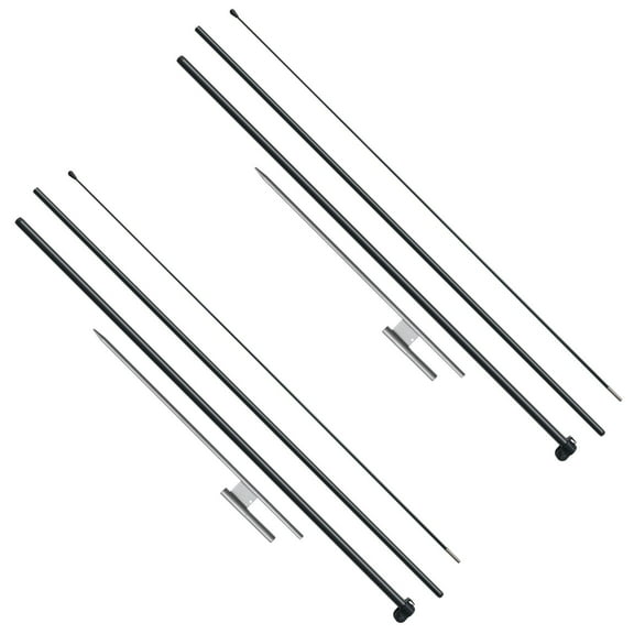 Feather Flag Pole Kit 2 Packs, 12.7 Foot Swooper Flag Pole with Heavy Duty Ground Stakes, for Advertising and Events