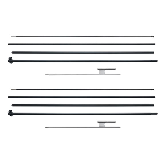 Feather Flag Pole Kit 2 Packs 16.3 ft Swooper Flag Pole with Ground Stakes Carrying Bag for Outdoor Business Advertising Flags Not Included