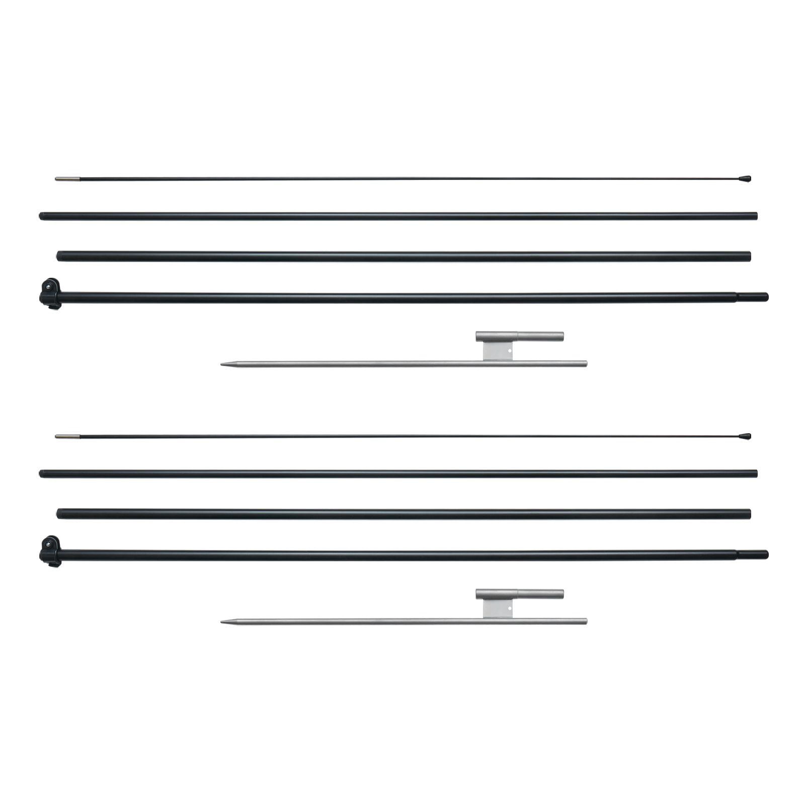 Feather Flag Pole Kit 2 Packs 16.3 ft Swooper Flag Pole with Ground Stakes and Carrying Bag for Outdoor Business Advertising
