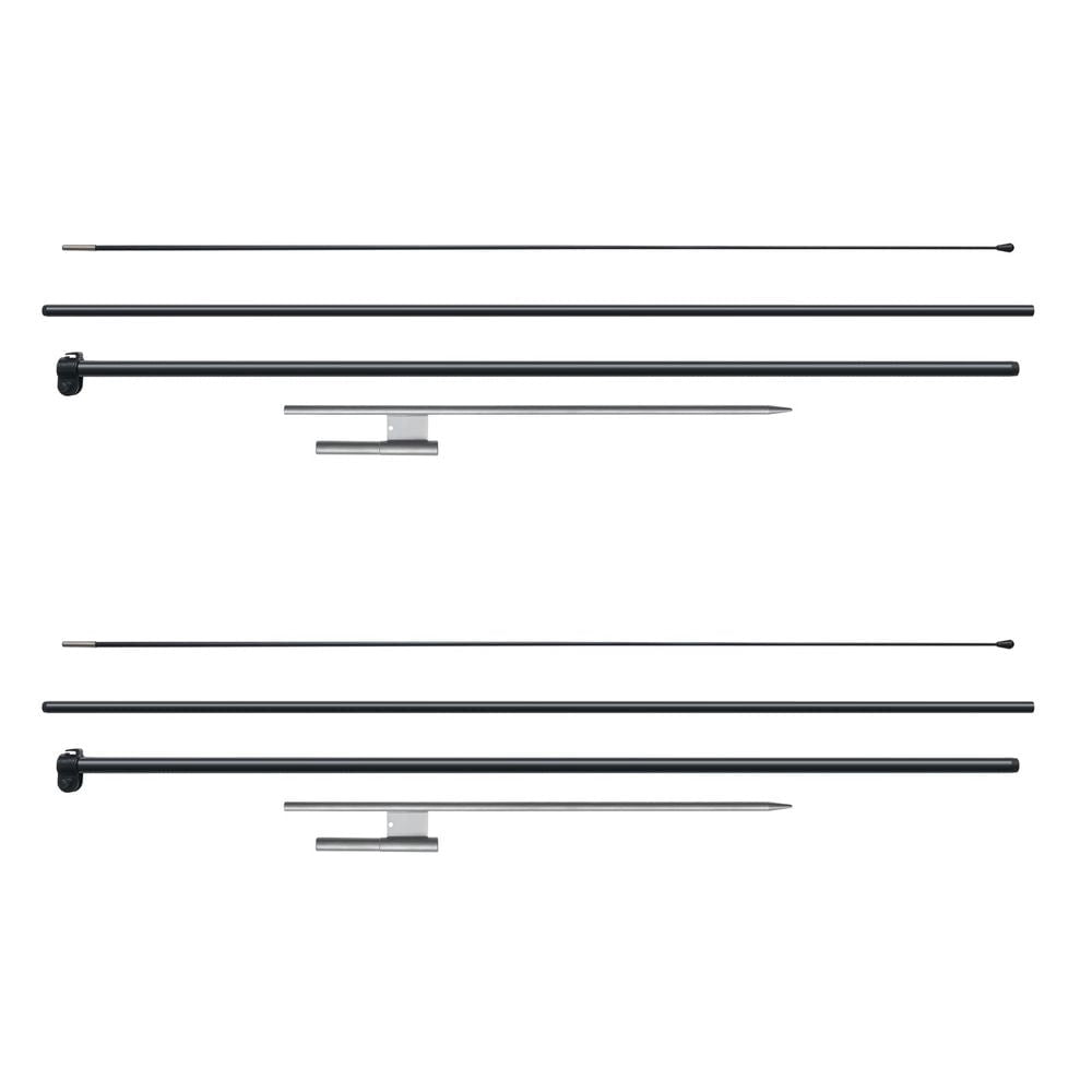 Feather Flag Pole Kit 2 Packs Swooper Flag Pole 12.7 ft with Ground Stakes