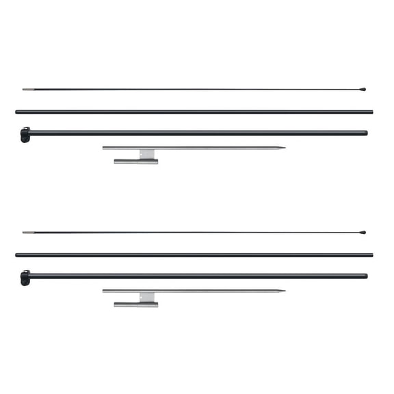 Feather Flag Pole Kit 2 Packs Swooper Flag Pole 12.7 ft with Ground Stakes
