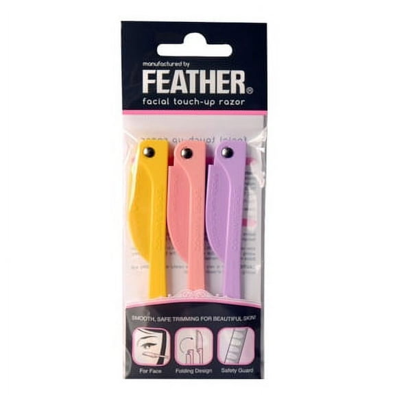 Feather Flamingo Facial Touch-up Razor 3pcs (RFLS-P)
