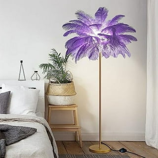 Ostrich Feather LED Floor Lamp 5'9