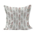 thumbnail image 1 of Feather Fluffy Throw Pillow Cushion Cover, Hand Drawn Motifs Culture Pastel Color Hippie Plumage Bohemian Effect, Decorative Square Accent Pillow Case, 18" x 18", Dark Coral and Seafoam, by Ambesonne, 1 of 5