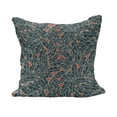 thumbnail image 1 of Feather Fluffy Throw Pillow Cushion Cover, Modern Display Flying Quills Birds Animals Wildlife Jungle Print, Decorative Square Accent Pillow Case, 26" x 26", Black Scarlet Cream, by Ambesonne, 1 of 5