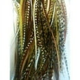 thumbnail image 1 of Feather Hair Extension 4-6 Natural Mix Feathers for Hair Extension 5 Feathers Bonded Together At the Tip, 1 of 1