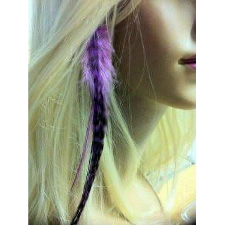 Feather Hair Extension Purple Clip on Feather Hair Extension
