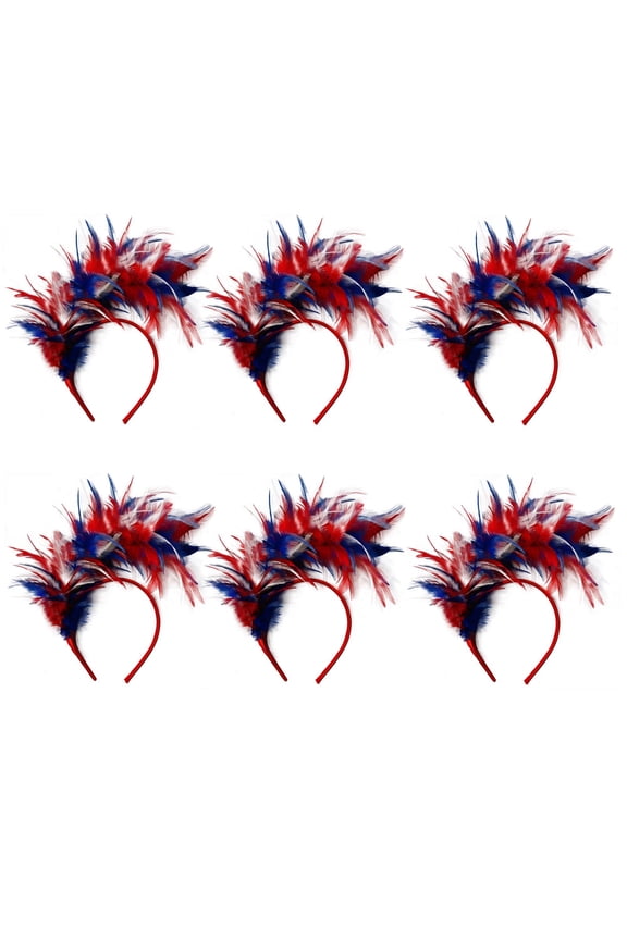 Feather Hairbands for Girls, Vintage Folding Hair Hoops, Colorful Performance Hair Accessories for Dance, Party, Costume, Gifts