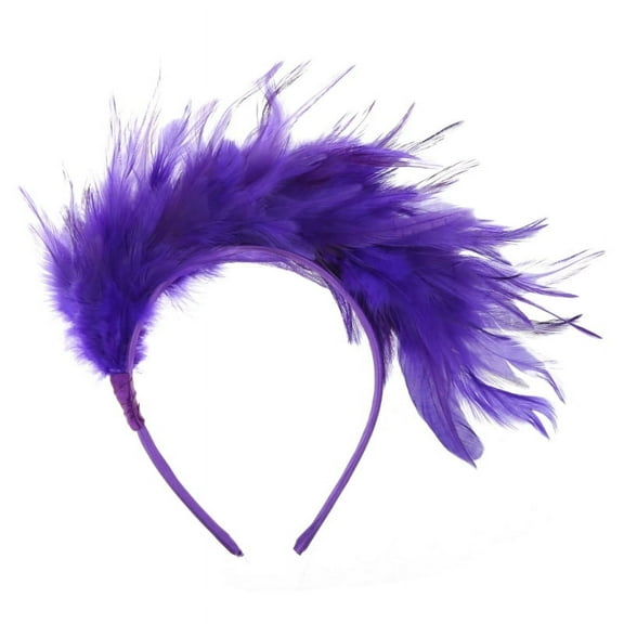 Feather Headband 1920s Burlesque Headpiece With Feathers Flapper Feather Headband Flapper Headpiece Mardi Gras Headband