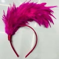 thumbnail image 1 of Feather Headband for Parties Festivals Stage Performances and Celebrations Stylish Hair Accessory for Women and Girls Mens Headbands for Sweat Men Head Band Knotted Soft Headbands Women Mens, 1 of 3
