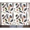 thumbnail image 1 of Ambesonne Animal Curtains 2 Panel Set, Vivid Feathers Vivid Art, 108" x 90", Multicolor, 1 of 3