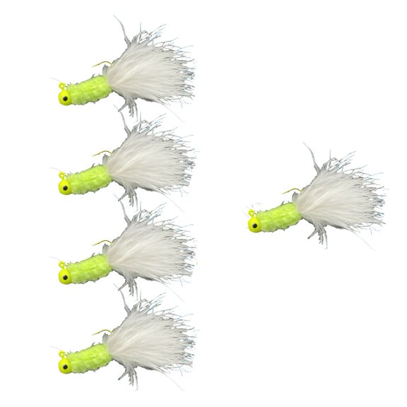 Feather Jig Head Hook Set for Targeted Fishing Applications Including Vertical Jigging and Bottom Bouncing (5PCS C)